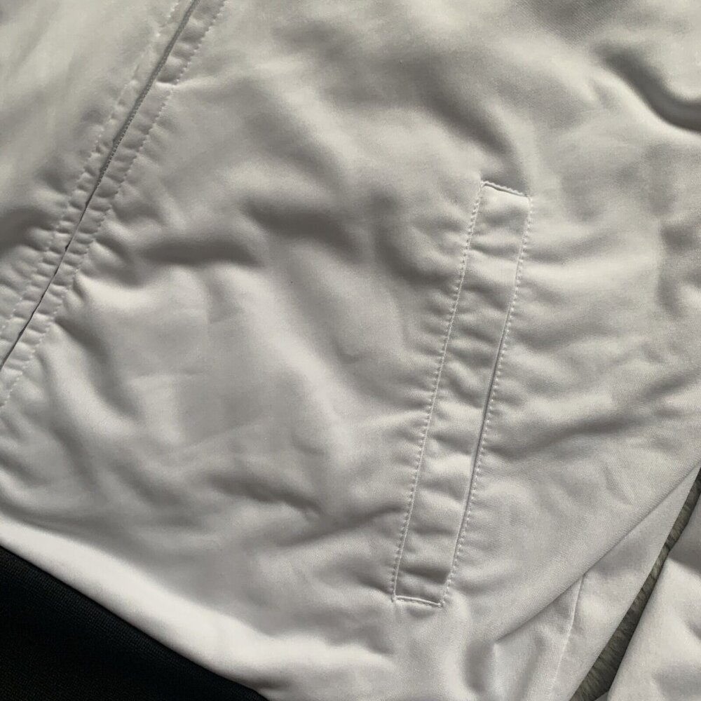 Disney Star Wars Imperial Logo Jacket Zipper Closure Size Large White & Black - Picture 3 of 12